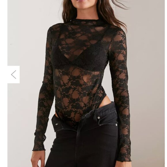 Urban Outfitters Black Lace Bodysuit - Picture 1 of 6